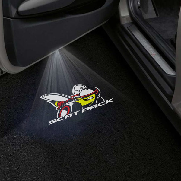 Dodge Dodge Charger 6th/7th Gen Premium Door Puddle Lights Various Designs 2006-2023 Scat Pack Logo 1 - 1 Pair - 2 Doors