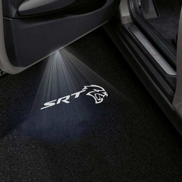 Dodge Dodge Charger 6th/7th Gen Premium Door Puddle Lights Various Designs 2006-2023 SRT Hellcat White - 1 Pair - 2 Doors
