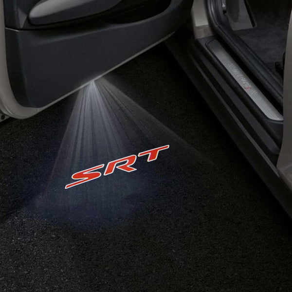 SRT Wording Red Outline - 1 Pair - 2 Doors