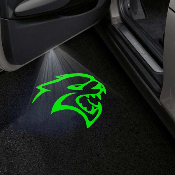 Hellcat Logo Green - 1 Pair - 2 Doors