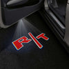 Dodge Dodge Charger 6th/7th Gen Premium Puddle Lights Multiple Designs 2006-2025 R/T Wording Red With White Border - 1 Set - 2 Doors / Dodge Charger 6th Gen LX - 2006-2010