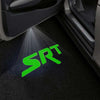 Dodge Dodge Charger 6th/7th Gen Premium Puddle Lights Multiple Designs 2006-2025 SRT Wording Green - 1 Set - 2 Doors / Dodge Charger 6th Gen LX - 2006-2010