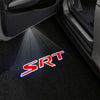 Dodge Dodge Charger 6th/7th Gen Premium Puddle Lights Multiple Designs 2006-2025 SRT Wording Red Outline - 1 Set - 2 Doors / Dodge Charger 6th Gen LX - 2006-2010