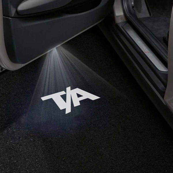 Dodge Dodge GTS Premium Door Puddle Lights Various Designs 2007-2014 T/A Wording White - 1 Pair - 2 Doors