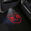 Dodge Dodge Universal Door Stick On Puddle Lights Multiple Designs Dodge Logo 2 - 1 Pair 2 Doors