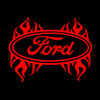 Ford Ford EcoSport Door Stick On Puddle Lights Multiple Designs 2003-2023 Ford Fire Red - 1 Set - 2 Doors