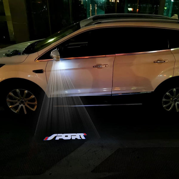 Ford Ford Escape MK3 Premium Side Wing Mirror Puddle Lights Multiple Designs 2013-2019 Sport Word - 1 Set - 2 Lights