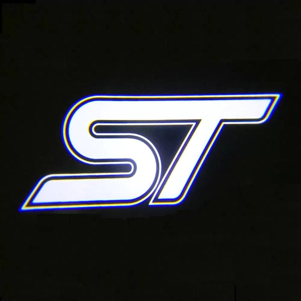 Ford Ford Escape MK3 Premium Side Wing Mirror Puddle Lights Multiple Designs 2013-2019 ST White + White Outline 1 Set - 2 Lights