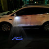 Ford Ford Expedition Premium Side Wing Mirror Puddle Lights Multiple Designs 2003-2025 RS Blue With White Outline - 1 Set - 2 Lights