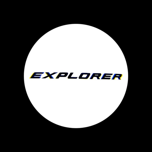 Ford Ford EXPLORER 6th Gen Premium Side Wing Mirror Puddle Lights Multiple Designs 2020-2025 Ford Explorer Logo - 1 Set - 2 Lights
