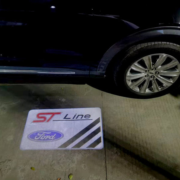 Ford Ford EXPLORER 6th Gen Premium Side Wing Mirror Puddle Lights Multiple Designs 2020-2025 ST Line Word + Ford Logo - 1 Set - 2 Lights