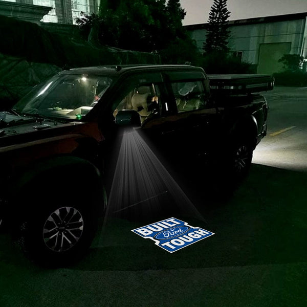 Ford Ford F150 12th Gen Premium Side Wing Mirror Puddle Lights Multiple Designs 2009-2014 BUILT TOUGH - 1 Pair 2 Side Mirror Lights