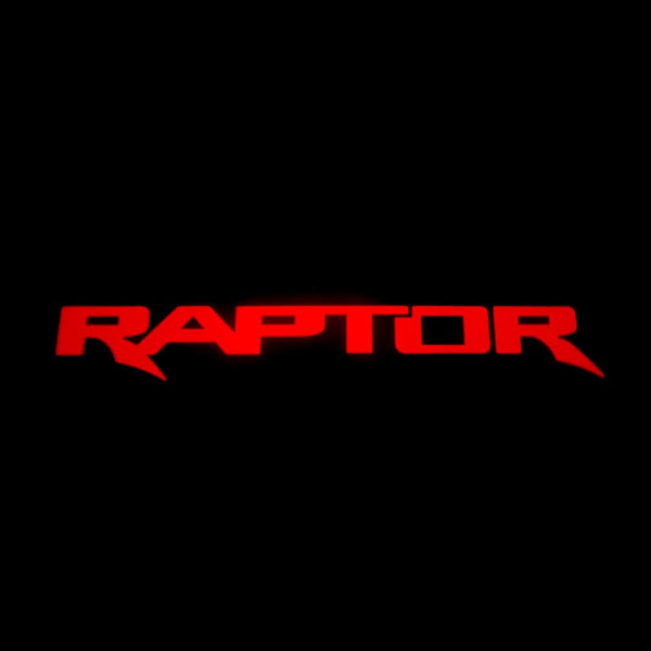 Ford Ford F150 12th Gen Premium Side Wing Mirror Puddle Lights Multiple Designs 2009-2014 Raptor Word Red - 1 Set - 2 Lights