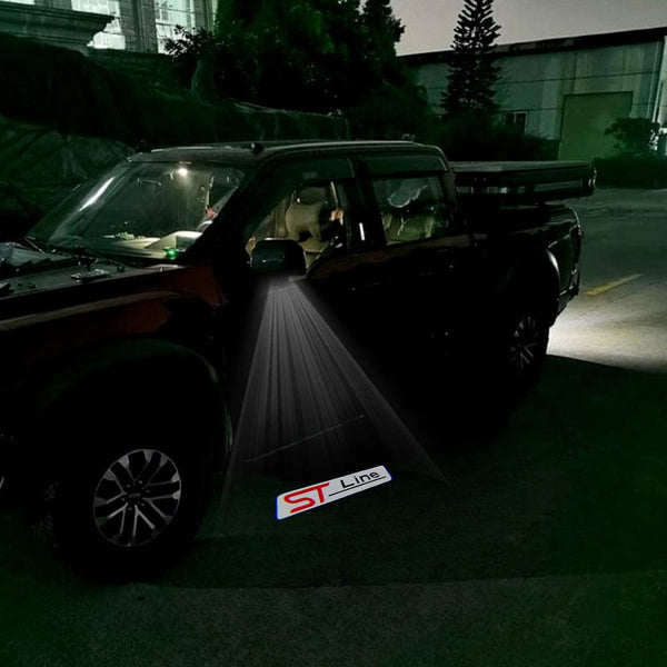 Ford Ford F150 12th Gen Premium Side Wing Mirror Puddle Lights Multiple Designs 2009-2014 ST Line Logo - 1 Set - 2 Lights