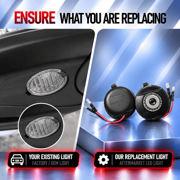 Ford Ford F150 12th Gen Premium Side Wing Mirror Puddle Lights Various Designs 2009-2014
