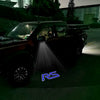 Ford Ford F150 12th Gen Premium Side Wing Mirror Puddle Lights Various Designs 2009-2014 RS Blue With White Outline - 1 Pair 2 Side Mirror Lights