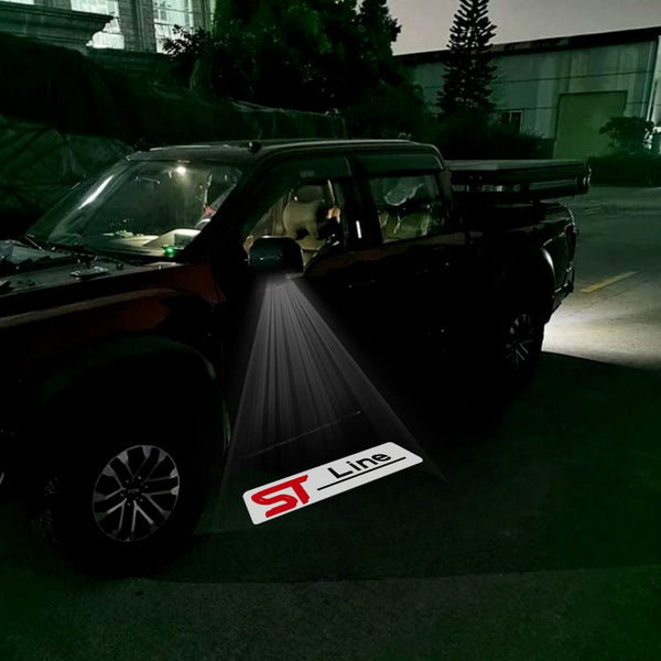 Ford Ford F150 12th Gen Premium Side Wing Mirror Puddle Lights Various Designs 2009-2014 ST Line Logo - 1 Pair 2 Side Mirror Lights