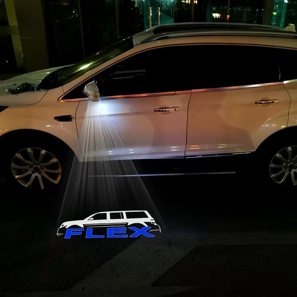 Ford Ford Flex Premium Side Wing Mirror Puddle Lights Multiple Designs 2009-2019 Flex With Car - 1 Pair 2 Side Mirror Lights