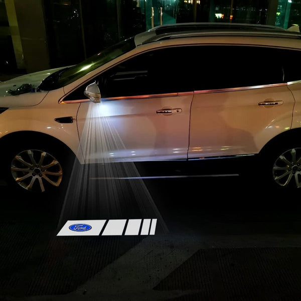 Ford Ford Mondeo MK4 Premium Side Wing Mirror Puddle Lights Multiple Designs 2014-2022 Ford Bar Logo - 1 Pair 2 Side Mirror Lights
