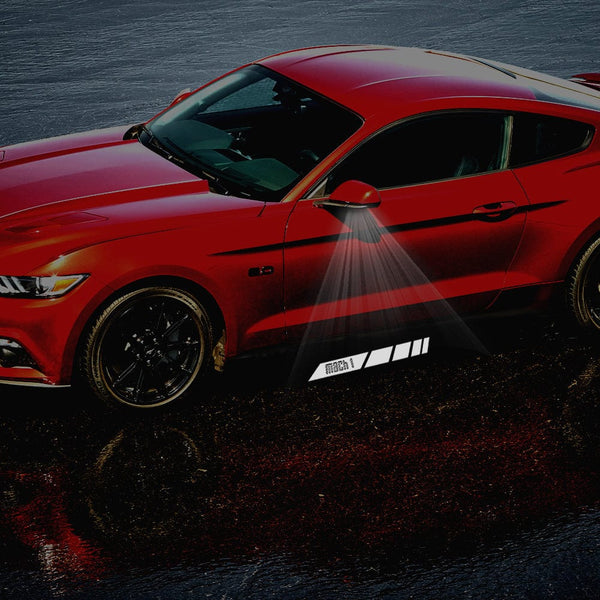 Ford LED Side Mirror MACH1 Projector Puddle Lights Pair for Ford Mustang 2013-2025 MACH1 BAR - 1 Pair- 2 Side Mirror Lights