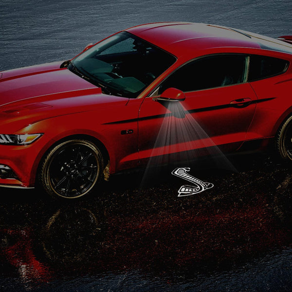 Ford LED Side Mirror MACH1 Projector Puddle Lights Pair for Ford Mustang 2013-2025 SHELBY COBRA - 1 Pair - 2 Side Mirror Lights