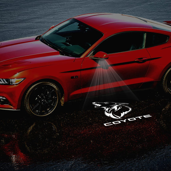 Ford LED Side Mirror MACH1 Projector Puddle Lights Pair for Ford Mustang 2013-2026 Coyote Logo 3 - 1 Pair 2 Side Mirror Lights