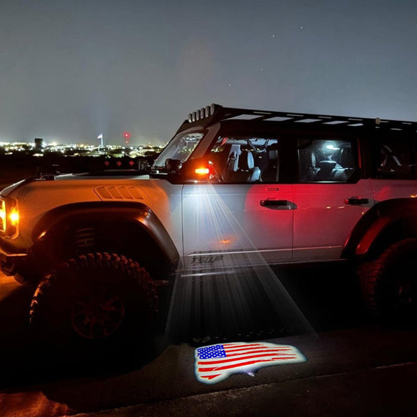 American Flag 1 - 1 Pair 2 Side Mirror Lights