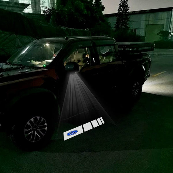 Ford Premium LED Side Mirror Projector Puddle Approach Lights for Ford Ranger 2023-2025 Ford Bar Logo - 1 Pair 2 Side Mirror Lights