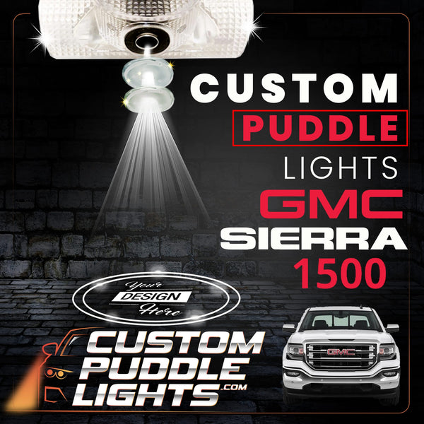GMC Custom Side Wing Mirror Projector Puddle Lights for GMC Sierra 1500 - 2014-2026 Custom Design + 1 Pair 2 Side Mirror Lights