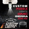 GMC Custom Side Wing Mirror Projector Puddle Lights for GMC Sierra 3500 HD - 2015-2026 Custom Design + 1 Pair - 2 Lights