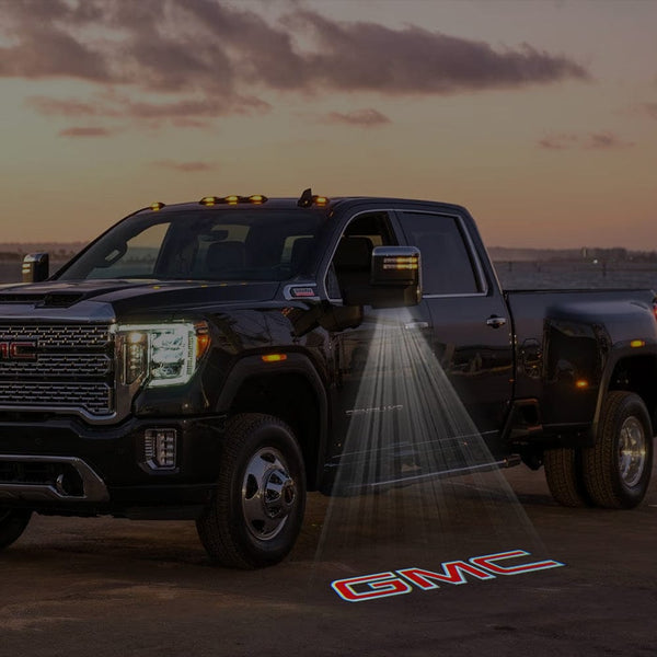 GMC Red With White Outline - 1 Pair 2 Side Mirror Lights