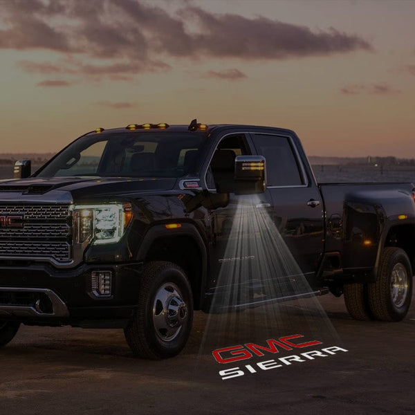 GMC GMC Sierra Premium Side Wing Mirror Puddle Lights Multiple Designs 2015-2026 GMC Sierra - 1 Pair 2 Side Mirror Lights / GMC Sierra 1500 - 2015-2026