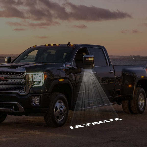 GMC GMC Sierra Premium Side Wing Mirror Puddle Lights Multiple Designs 2015-2026 Ultimate - 1 Pair 2 Side Mirror Lights / GMC Sierra 1500 - 2015-2026