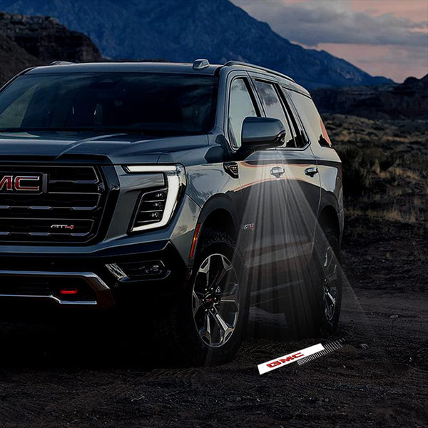 GMC GMC Yukon Premium Side Wing Mirror Puddle Lights Multiple Designs 2015-2025 GMC Logo - 1 Pair - 2 Side Mirror Lights / GMC Yukon 4th Generation - 2015-2020
