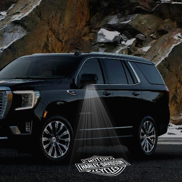 GMC GMC Yukon Premium Side Wing Mirror Puddle Lights Multiple Designs 2015-2026 Motor Harley-Davidson Cycles - 1 Pair 2 Side Mirror Lights / GMC Yukon 4th Gen – 2015–2020