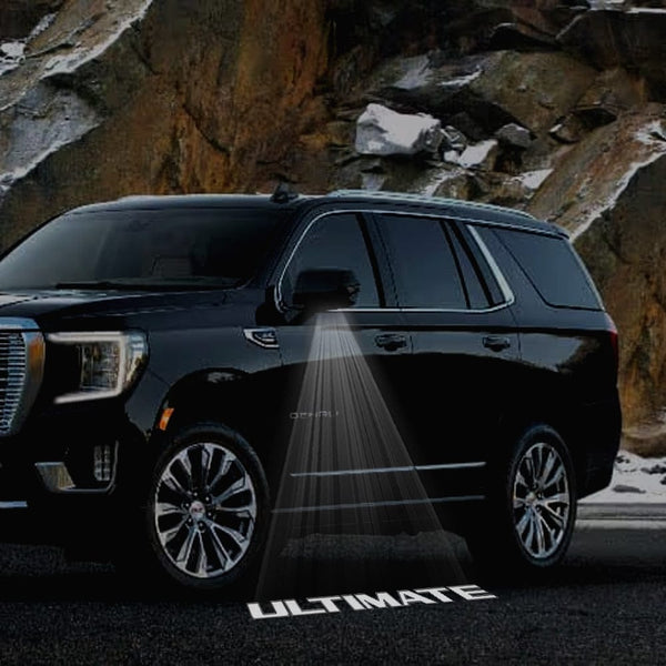 GMC GMC Yukon Premium Side Wing Mirror Puddle Lights Multiple Designs 2015-2026 Ultimate - 1 Pair 2 Side Mirror Lights / GMC Yukon 4th Gen – 2015–2020