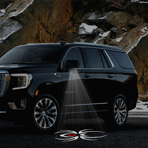 GMC GMC Yukon Premium Side Wing Mirror Puddle Lights Various Designs 2015-2026 Black Widow Edition - 1 Pair 2 Side Mirror Lights