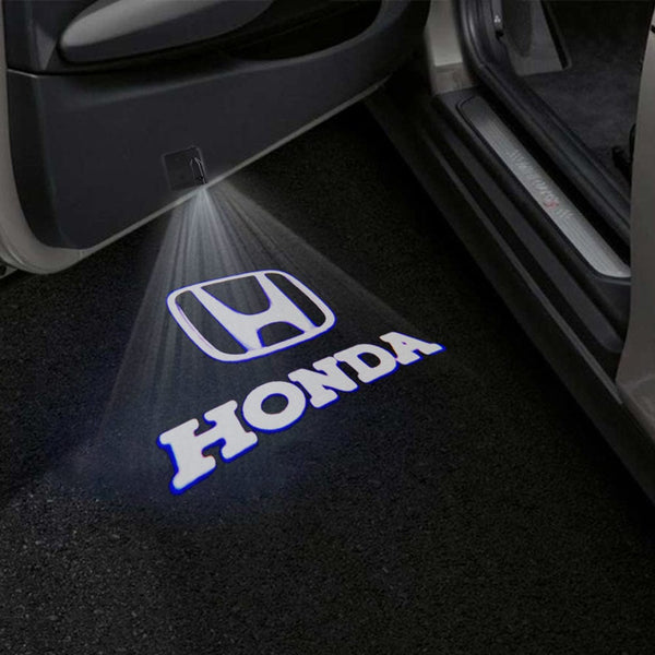 Honda Honda Universal Door Stick On Puddle Lights Multiple Designs Honda Logo 4 - 1 Pair 2 Doors