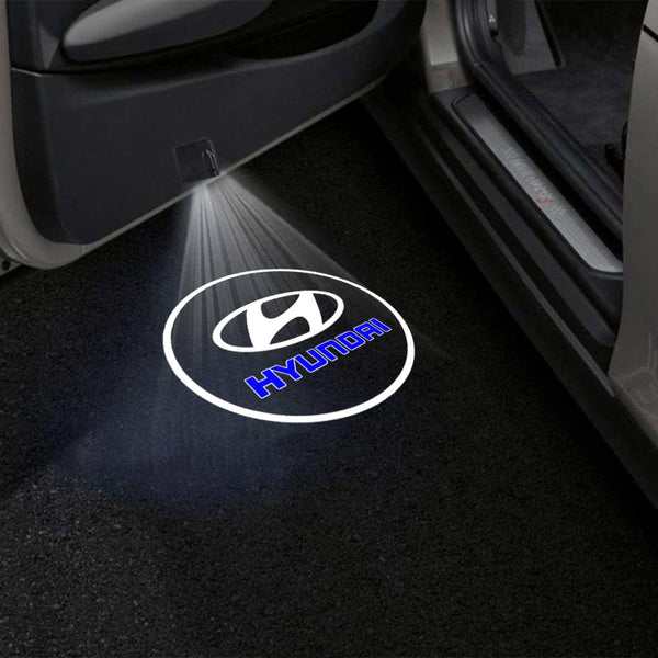 Hyundai Hyundai Creta Door Stick On Puddle Lights Multiple Designs 2014-2025 Hyundai Logo 1 - 1 Set - 2 Doors