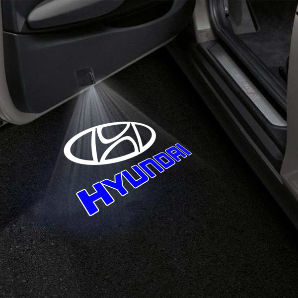 Hyundai Hyundai Creta Door Stick On Puddle Lights Multiple Designs 2014-2025 Hyundai Logo 2 - 1 Set - 2 Doors