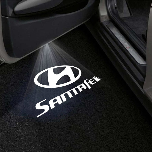 Hyundai Hyundai Santa Fe 3rd Gen (DM) Premium Puddle Lights Multiple Designs 2013–2018 SANTA FE Logo 1 - 1 Set - 2 Doors