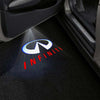 Infinity Infiniti FX Series 1st Gen Premium Puddle Lights Multiple Designs 2003-2008 Infiniti Logo Red - 1 Set - 2 Doors