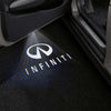 Infinity Infiniti FX Series 1st Gen Premium Puddle Lights Multiple Designs 2003-2008 Infiniti Logo White - 1 Set - 2 Doors
