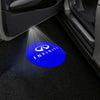 Infinity Infiniti FX Series 2nd Gen Premium Puddle Lights Multiple Designs 2008-2019 Infiniti Logo Blue - 1 Set - 2 Doors / Infiniti FX Series QX70 2013-2019