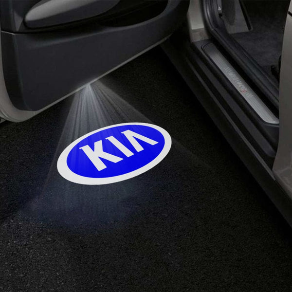 KIA KIA K5 4th Gen JF Premium Puddle Lights Multiple Designs 2016–2020 KIA Logo Blue - 1 Set - 2 Doors