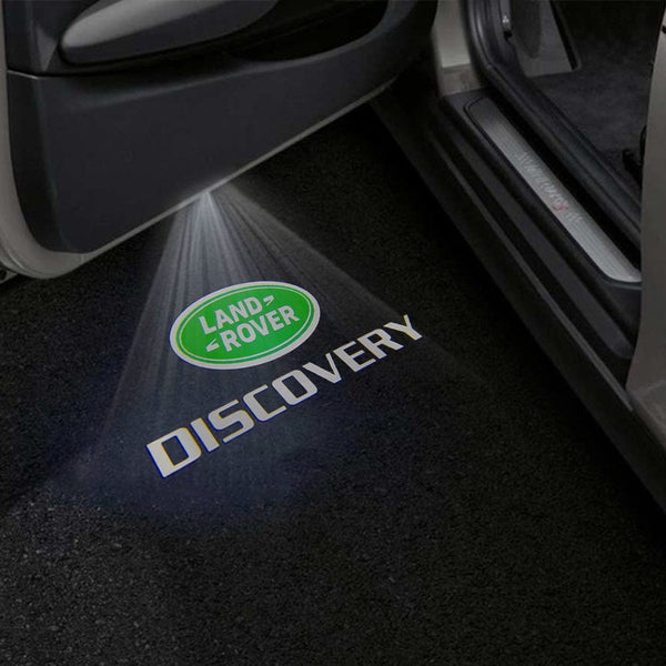 LAND ROVER Land Rover Discovery Premium Door Puddle Lights Multiple Designs 2004-2025 Land Rover Logo With Discovery Word - 1 Set - 2 Doors / Land Rover Discovery 3 (2nd Gen L319) / LR3 - 2004-2009