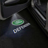 LAND ROVER Range Rover Defender 110 Premium Door Puddle Lights Multiple Designs 2020-2025 Land Rover Logo With Defender Word - 1 Set - 2 Doors