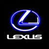 LEXUS Lexus ES 7th Gen XZ10 Premium Puddle Lights Multiple Designs 2018-2025 Lexus Wording + Logo Blue