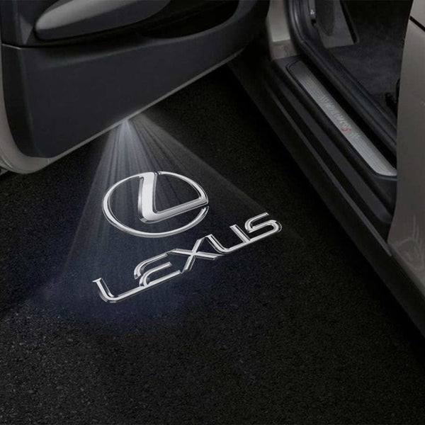 LEXUS Lexus GS 4th Gen Premium Puddle Lights Multiple Designs 2012-2020 Lexus 3D Logo With Word - 1 Set - 2 Doors