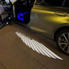 Lexus Wing Logo White With Curtain Light - 1 Pair 2 Doors